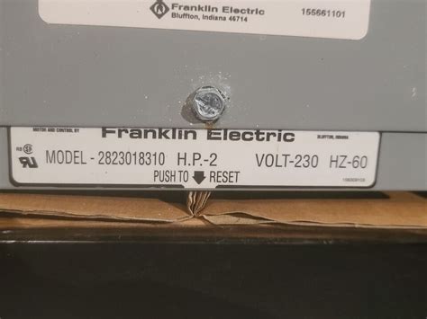 franklin electric start box 2823018310|Franklin Electric 2823018310 .